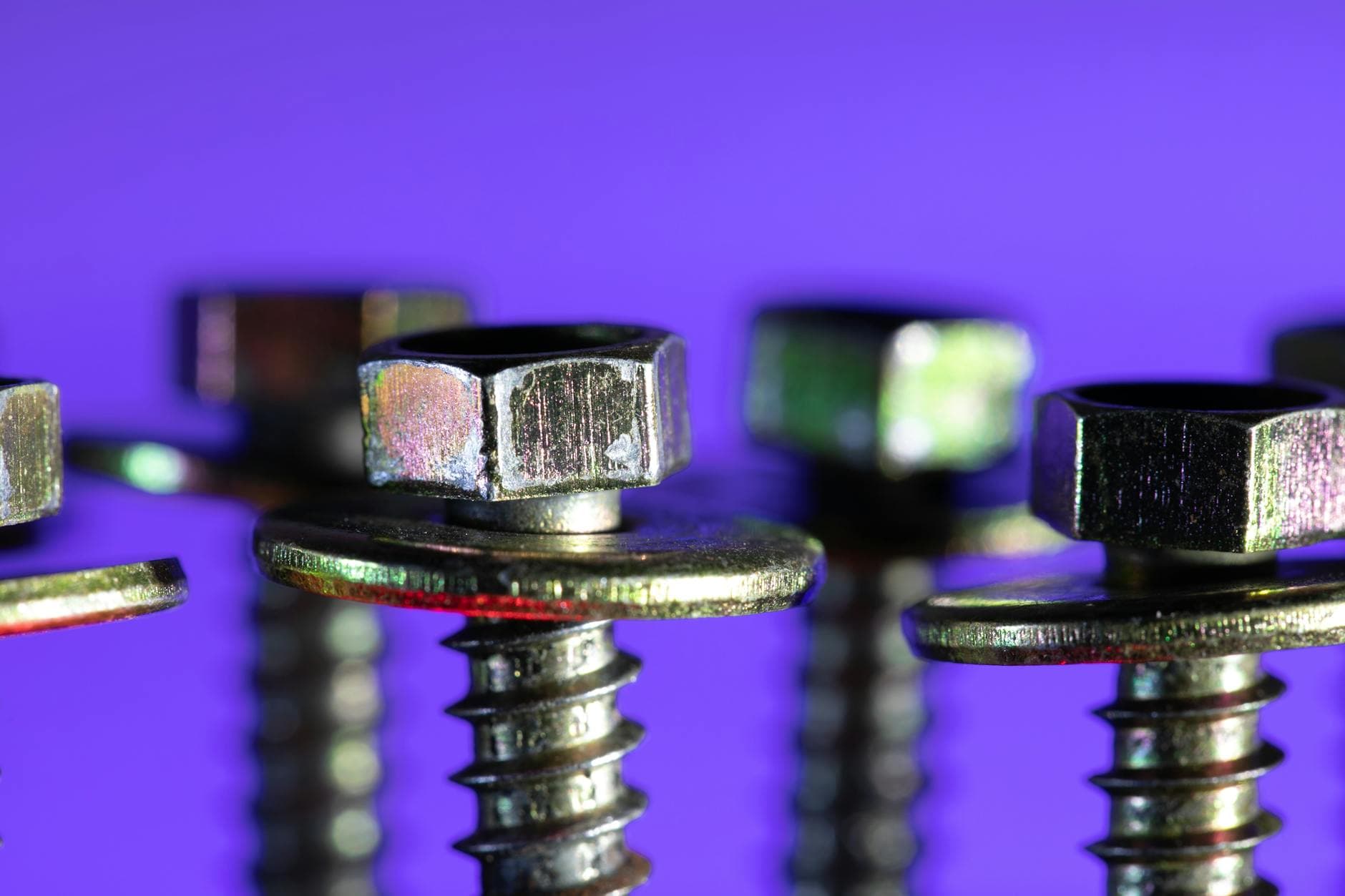 Bins of nuts bolts and fasteners
